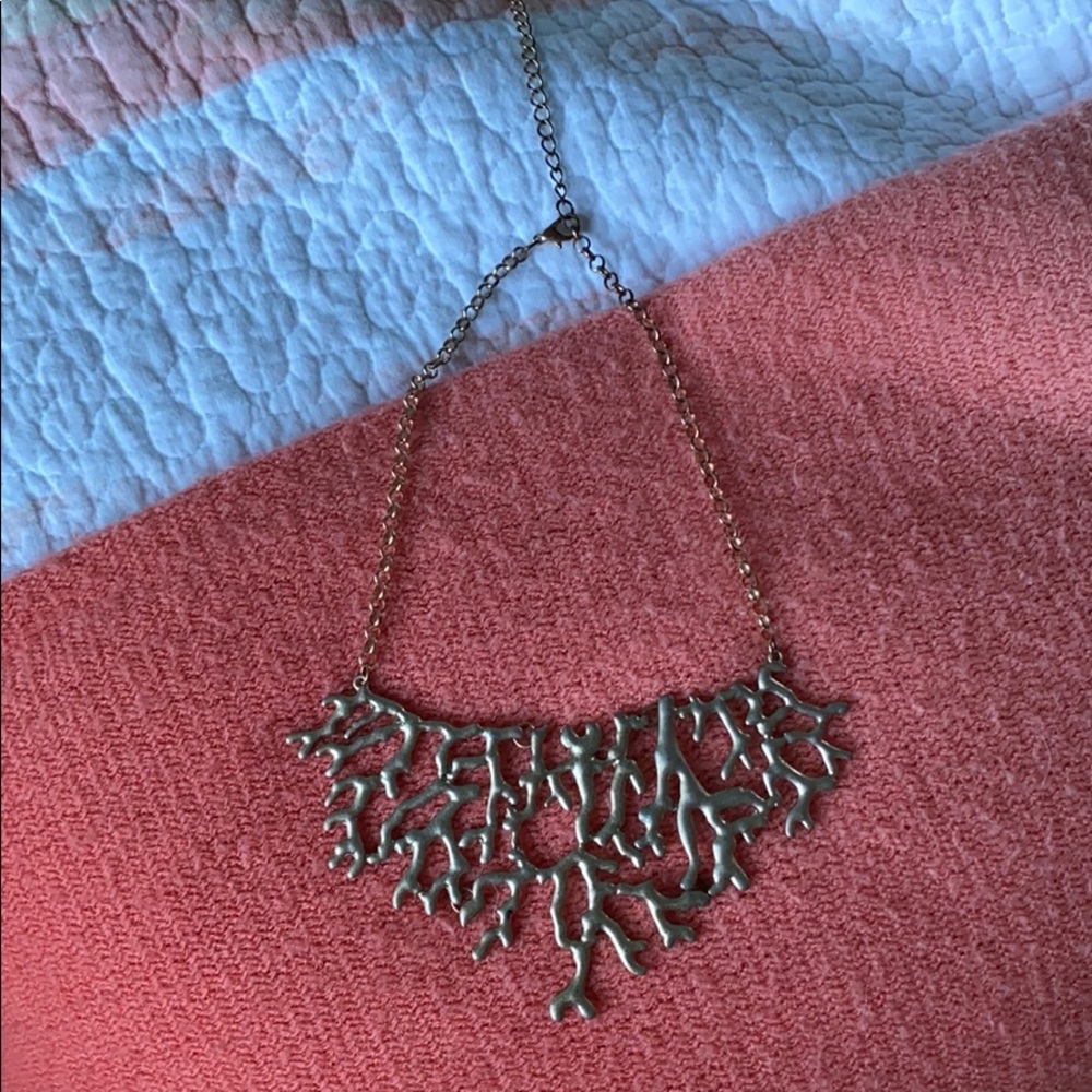 Coral gold necklace